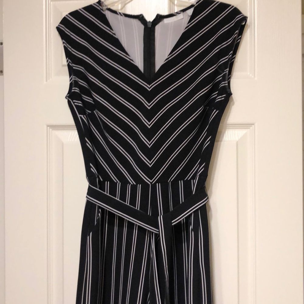 Black & white stripe wide leg jumper (worn once)